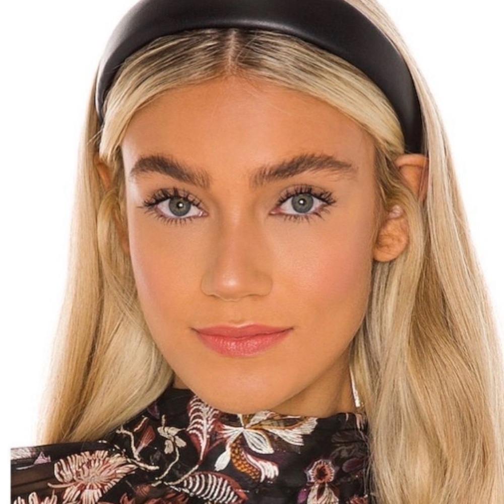 SHASHI NYC  Black  Lilith Headband and Pouch